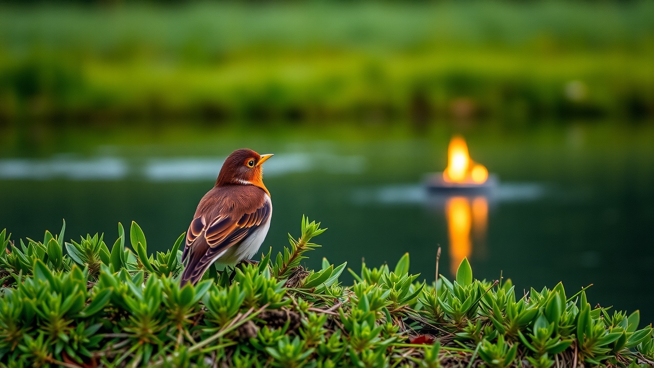 une foule joyeuse assise sur l'herbe près d'un lac, regardant un match au loin